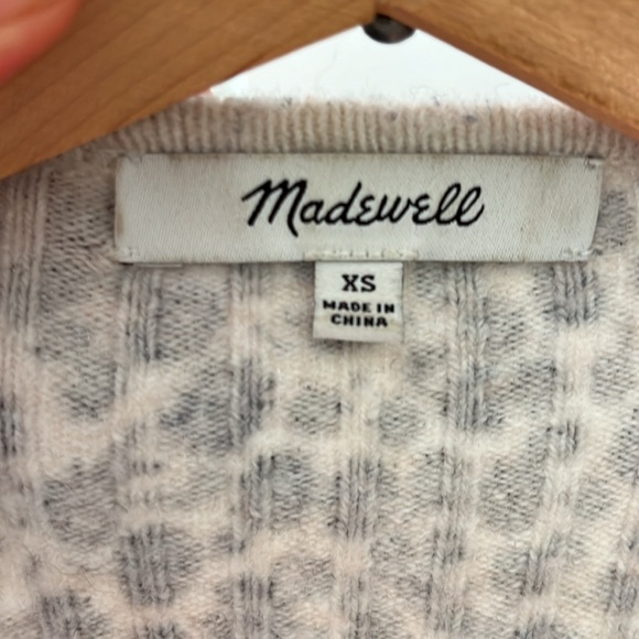 Madewell Black/Cream Floral Sweater Size XS - Picture 2 of 6